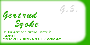 gertrud szoke business card