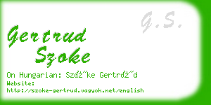 gertrud szoke business card